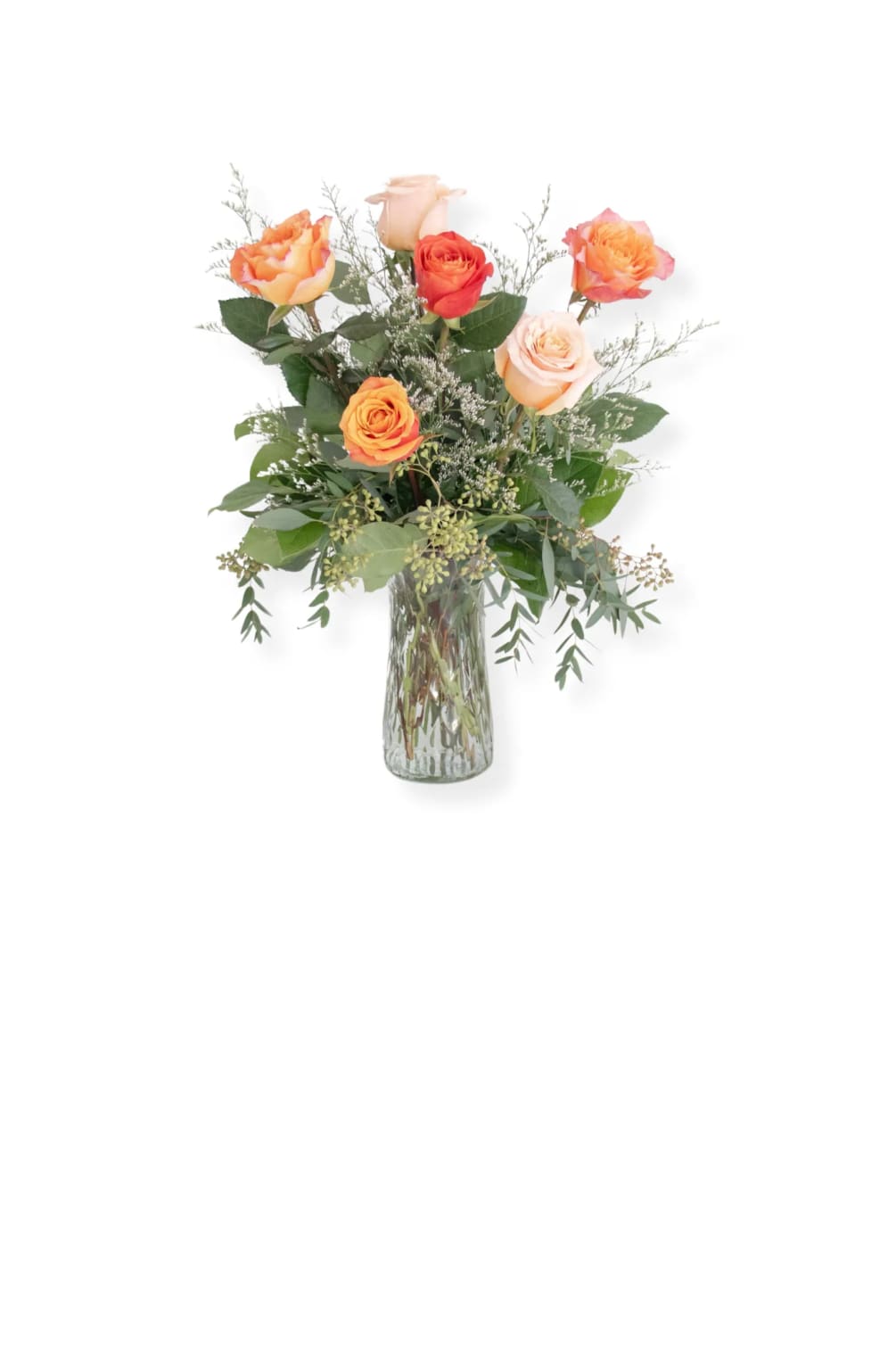 Pretty and perfect. There&#039;s nothing like long-stemmed orange roses to show your