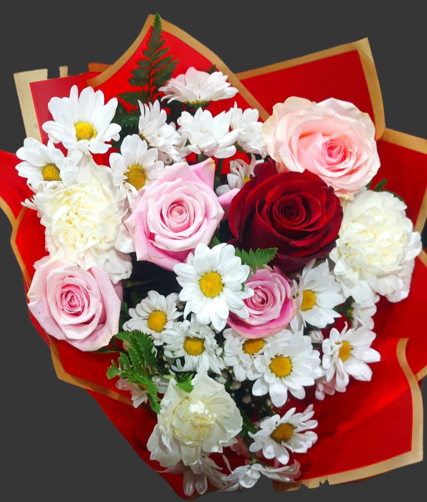 Very beautiful inexpensive floral gift. A mix of spring colors with a