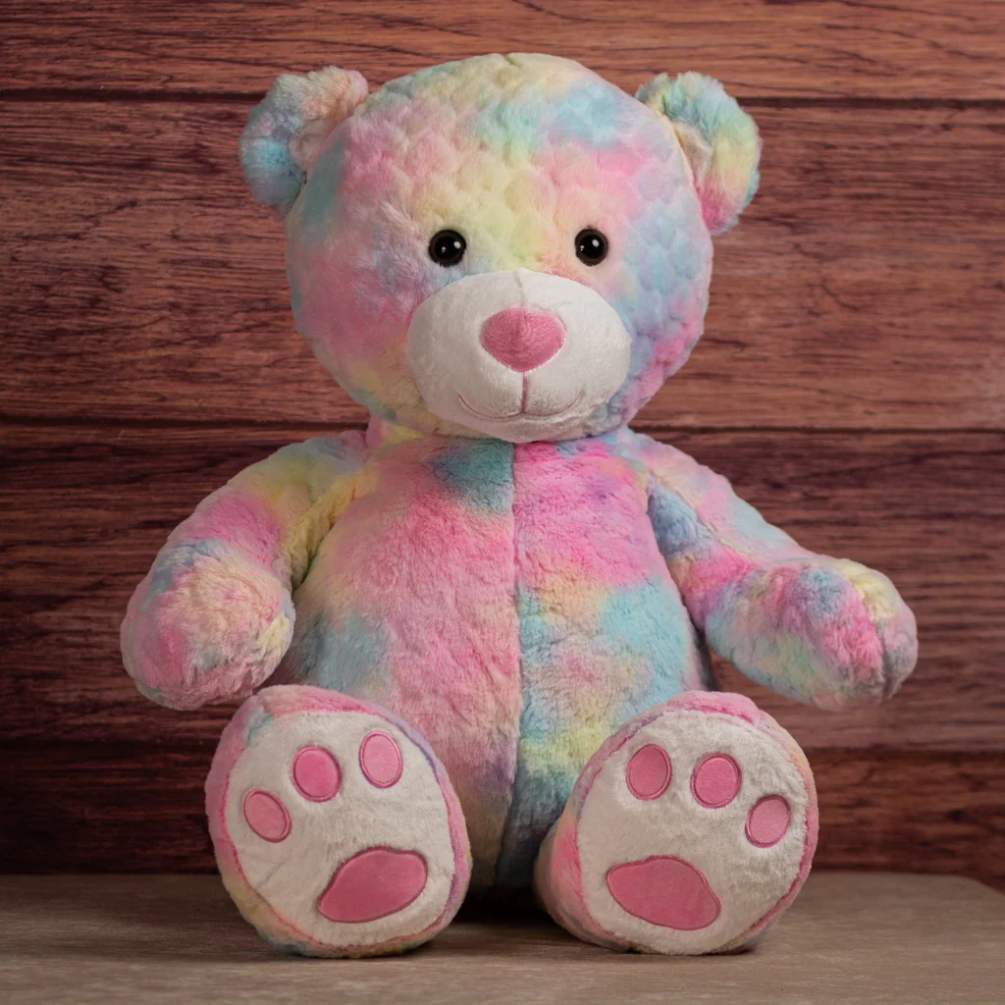 Giant rainbow discount teddy bear