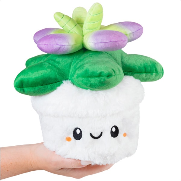 This adorable potted succulent plush is squishy and soft which makes the
