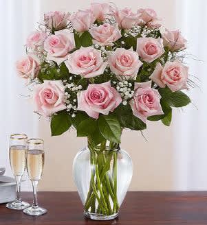 Our elegant long stem premium pink roses are a surprise for the