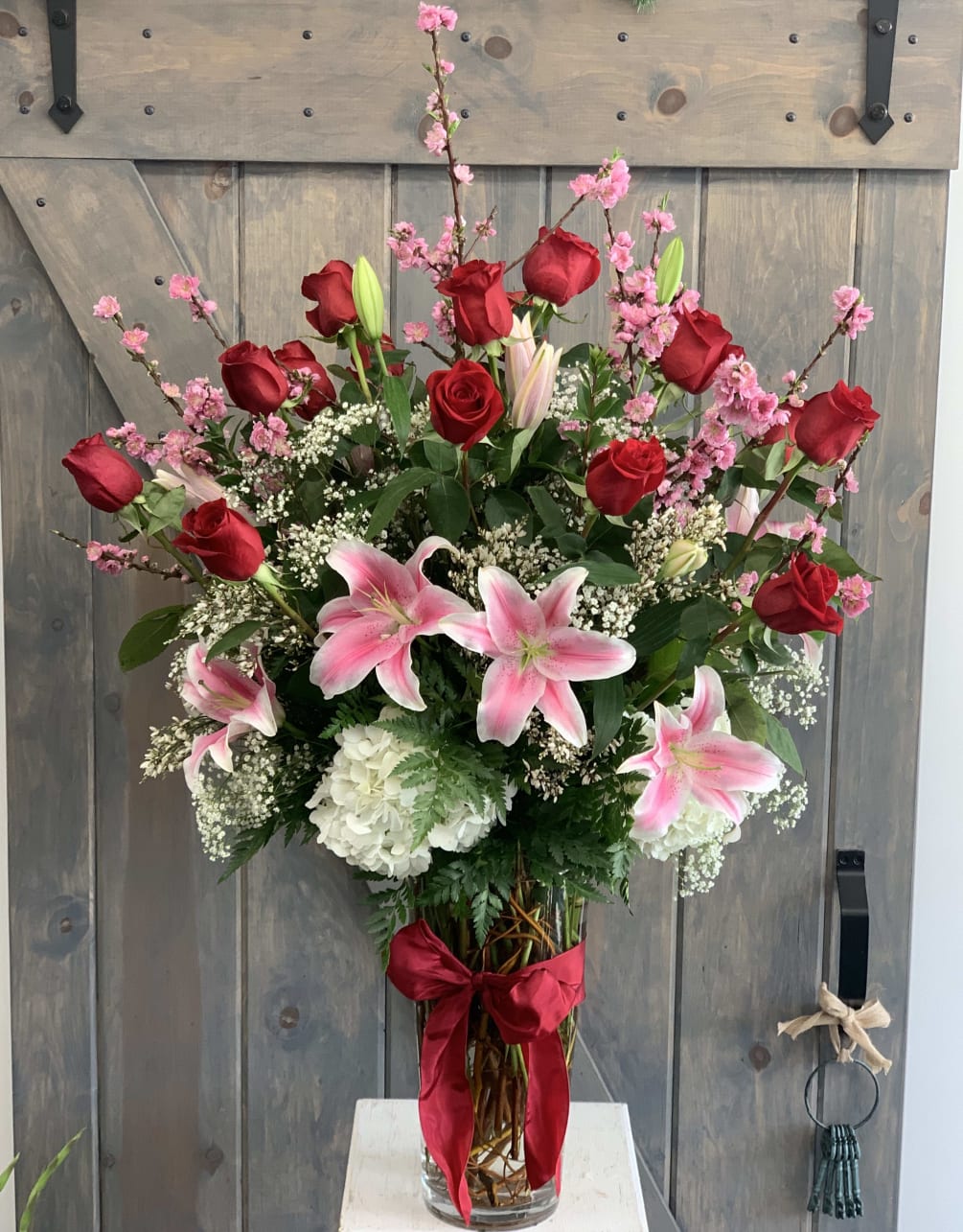 This is by far our best seller and blows a dozen roses