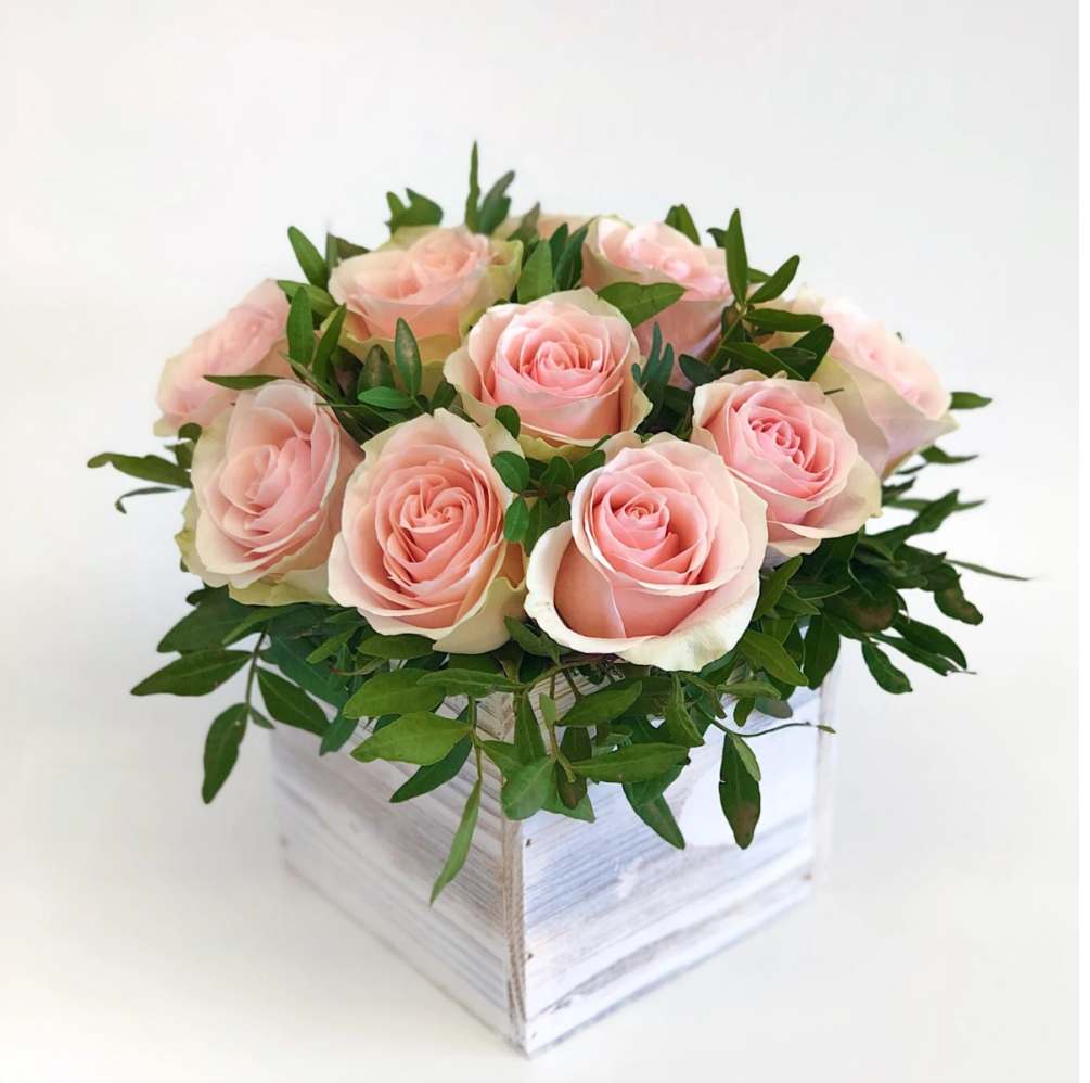 Pink Dozen in a Box by Luxury Floral