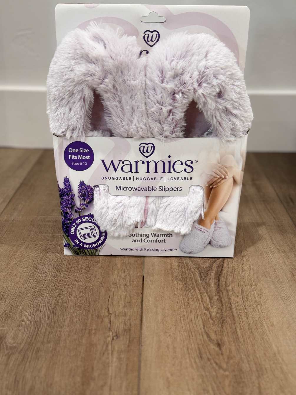 Lavender top slippers microwave