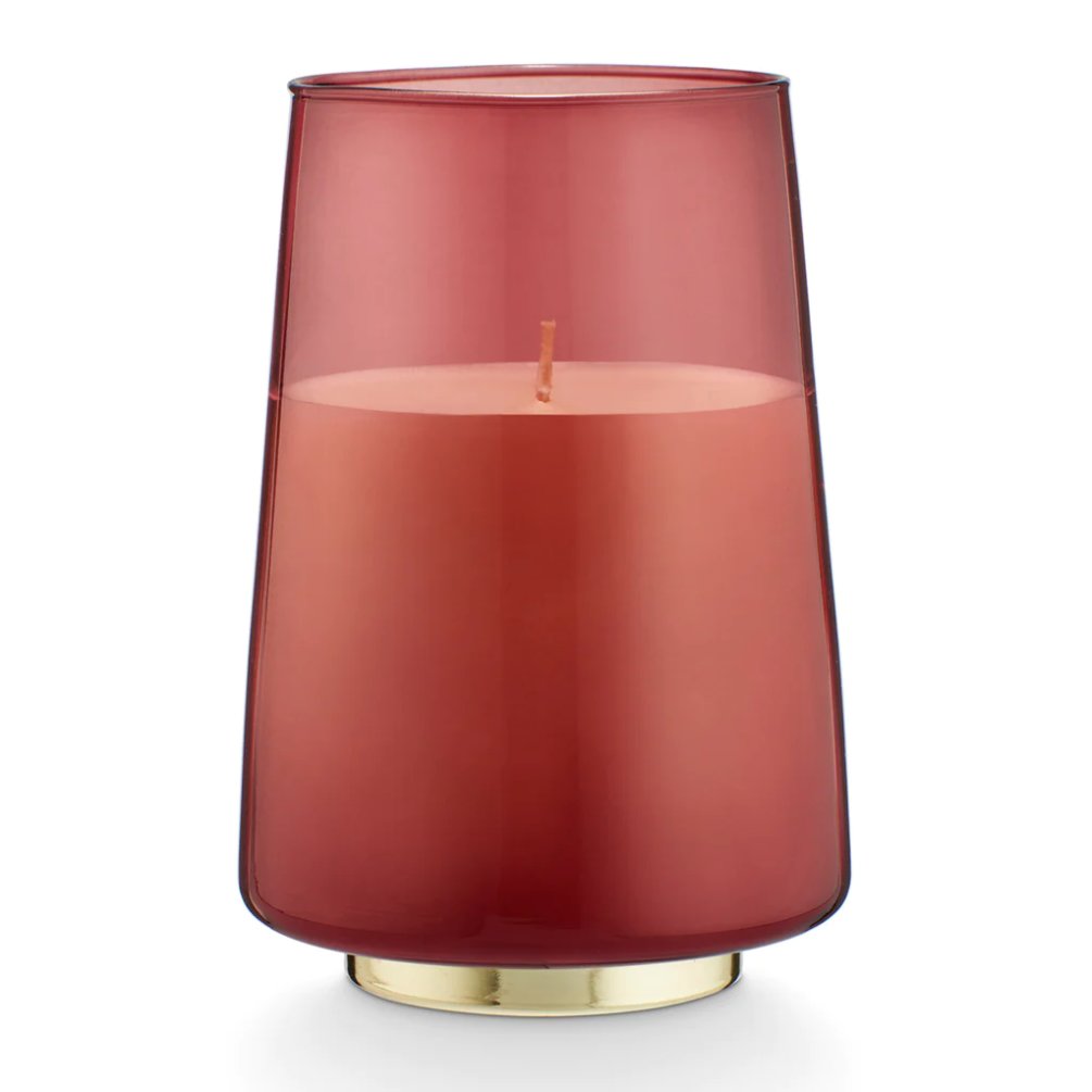 Features glass vessel designed with an ombre effect, delicately tapered shape, and