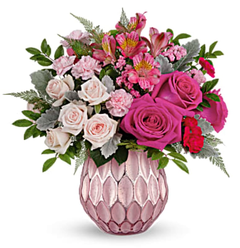 Keep &#039;em blushing this Valentine&#039;s Day with the prettiest pink roses, presented