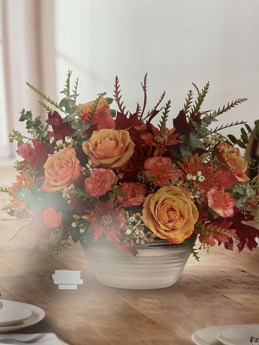 Great fall bouquet for your Thanksgiving Day.  Contains: Roses, carnation, mms