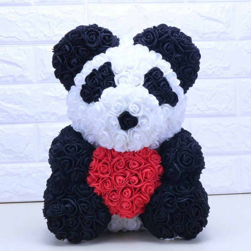 The beautiful premium panda rose is made from soft artificial roses. This