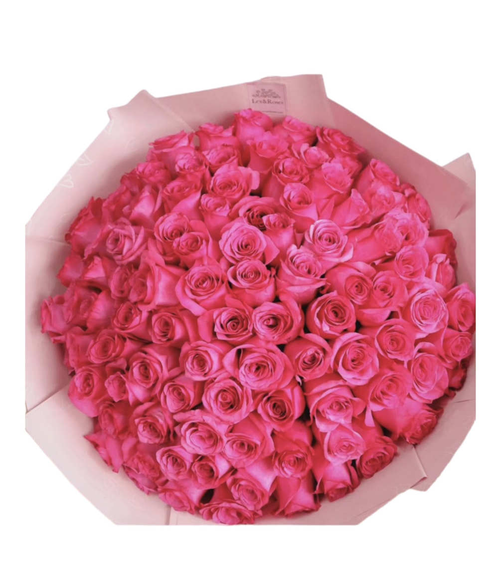 wow your love with this grand long stem hot pink roses. 