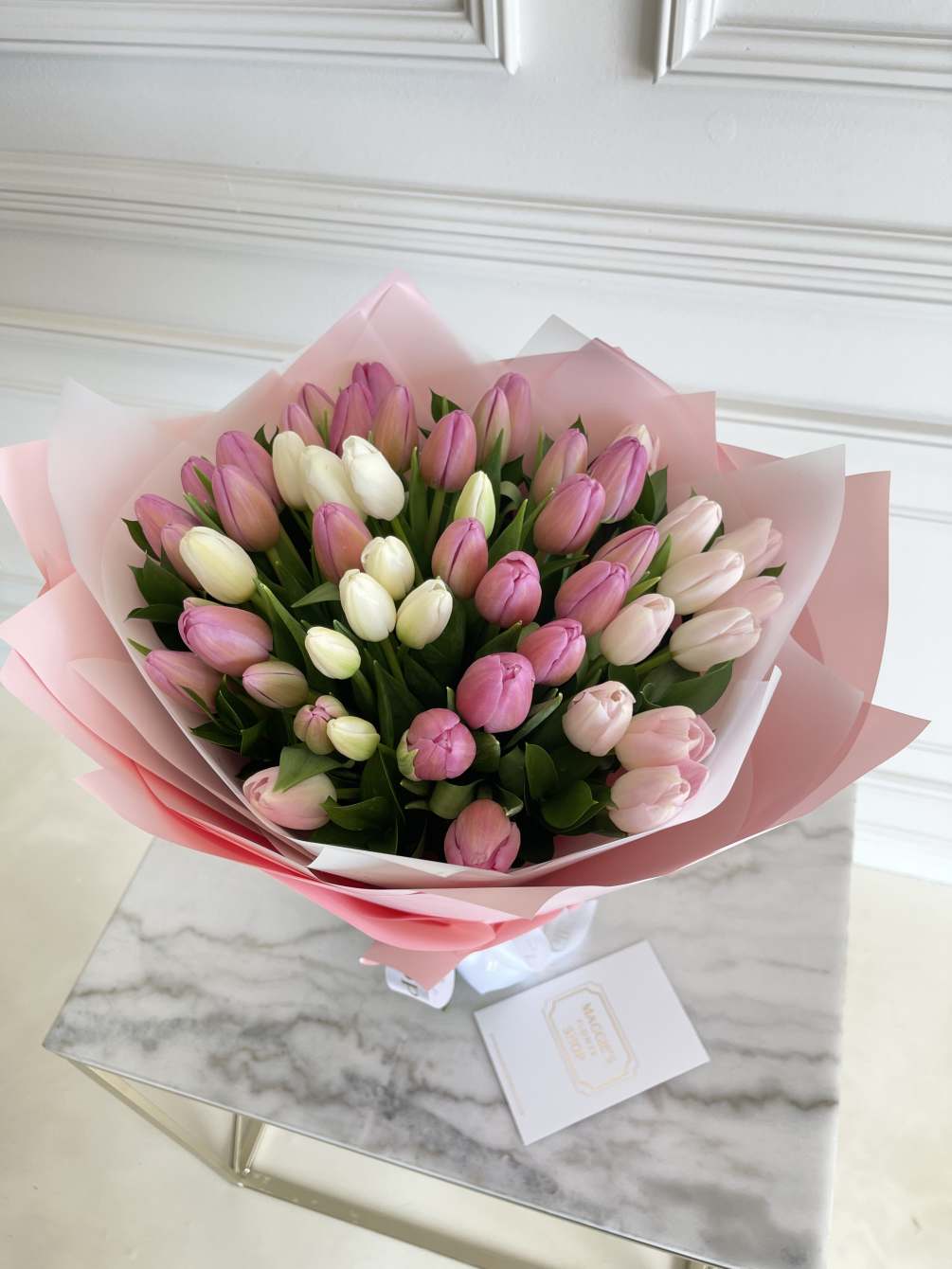 Bunch of tulips top