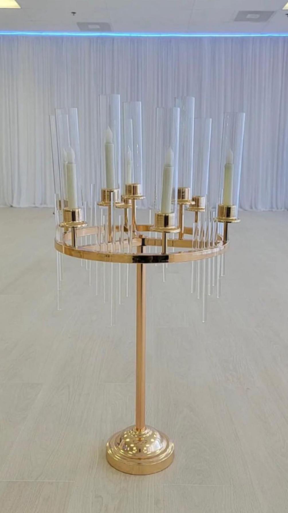 Candelabra with LED candles for rent. 