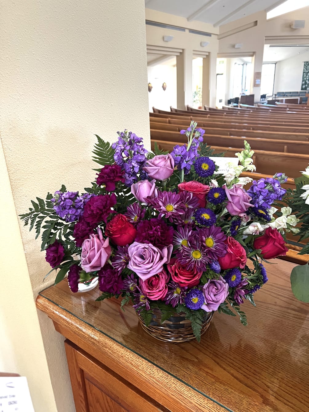 A Violet inspired vase arrangement for your loved one, featuring a mix