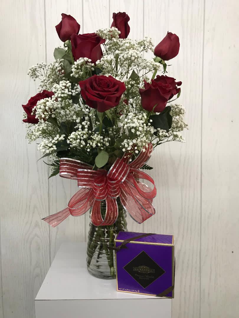 Who can resist roses &amp; chocolates?  Not many!  One dozen