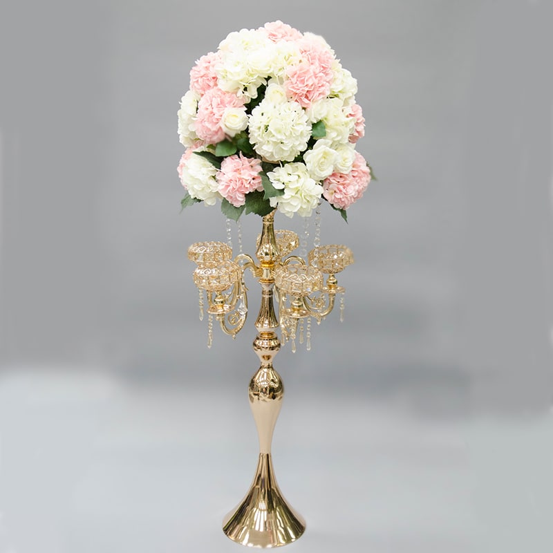 CLASSY BEAUTIFUL ARRANGEMENT
ON TOP OF A GOLD OR SILVER CANDLEABRA