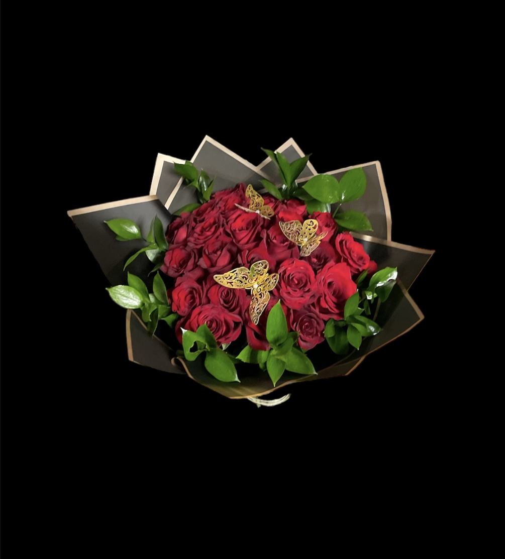 A beautiful bouquet of 24 red roses perfect for that special person