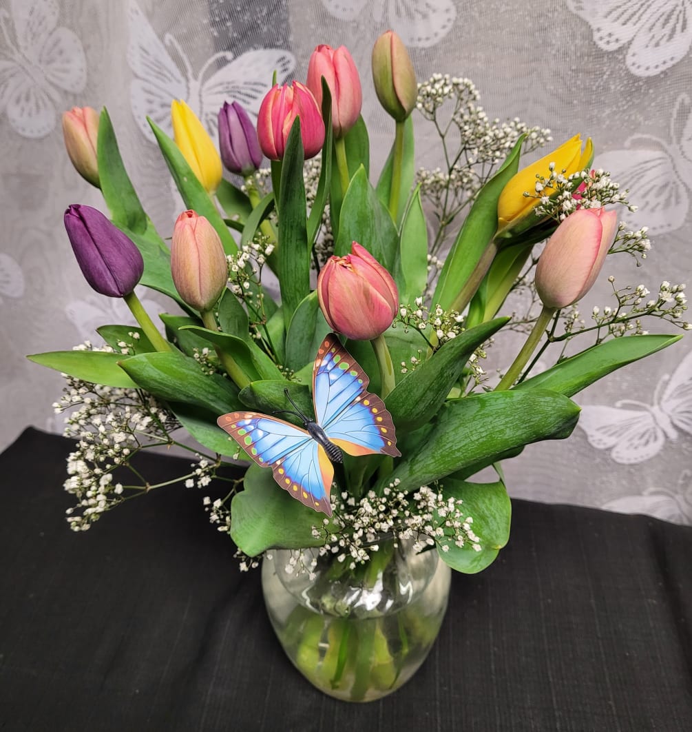 What doesn&#039;t say spring like an assortment of colorful tulips in a