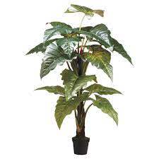 Stunningly beautiful, this 78&quot; red prince philodendron silk plant with pot would