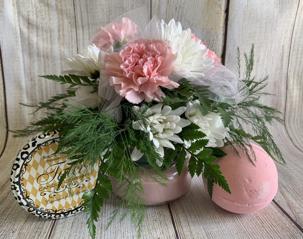 3 gifts in one! Fresh &amp; Sweet flowers arranged on top of