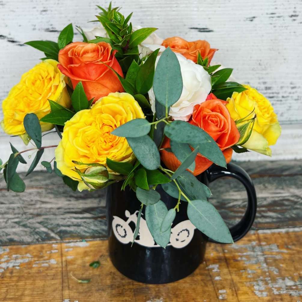 Brighten someone&#039;s day with our &quot;Fresh Flowers in a Cup&quot; &ndash; the
