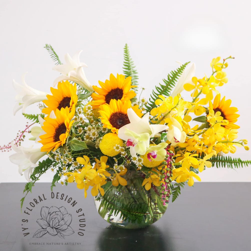 Yellow Delight, a radiant arrangement that embodies the warmth and joy of