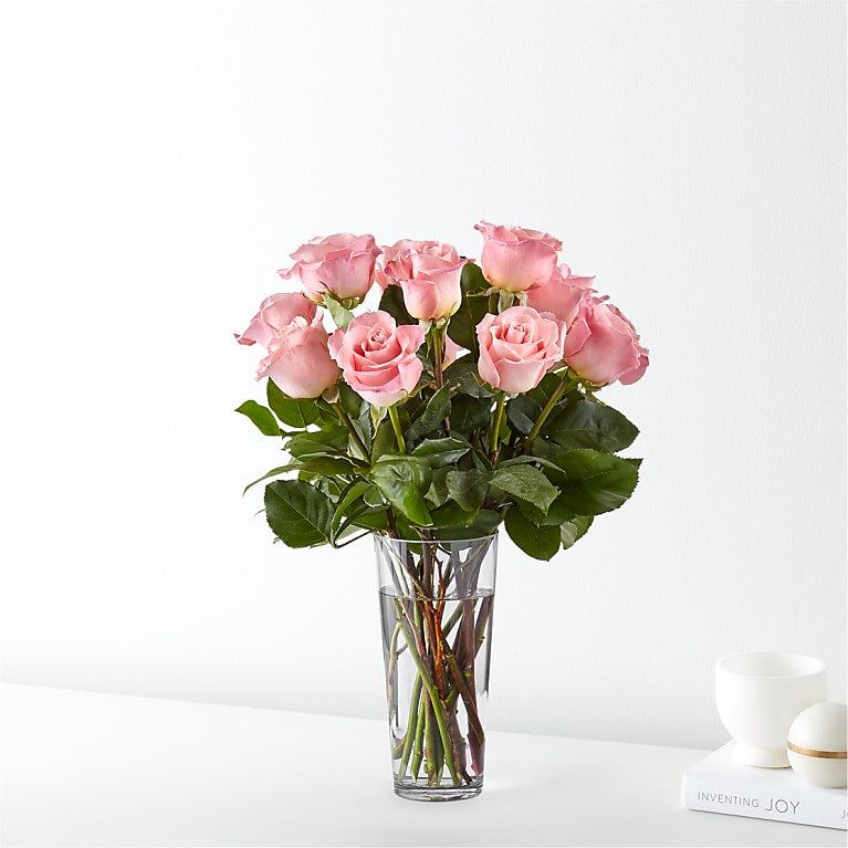 Long Stem Pink Rose Bouquet. This arrangement features all pink roses that