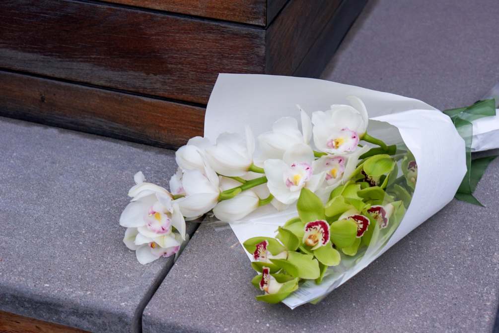 Bouquet of cymbidium orchids