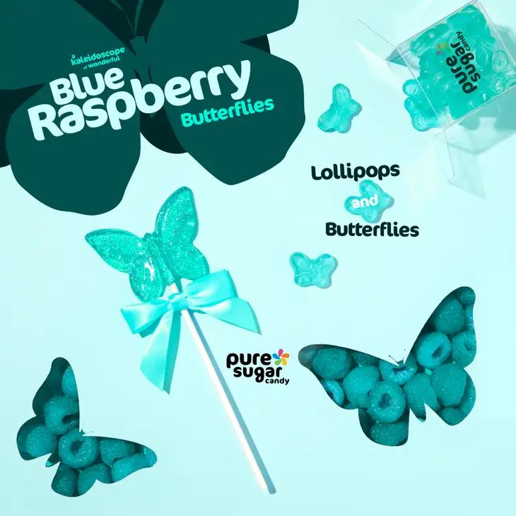 Butterfly shaped lollipops! These lollipops are  2&frac34;&quot; x 2⅛&quot; x &frac14;&quot;