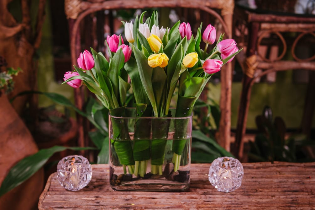 We just know that these individually wrapped bunches of tulips will WOW