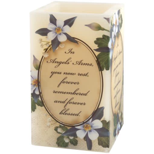 The square candles are made with real wax with a vanilla scent.