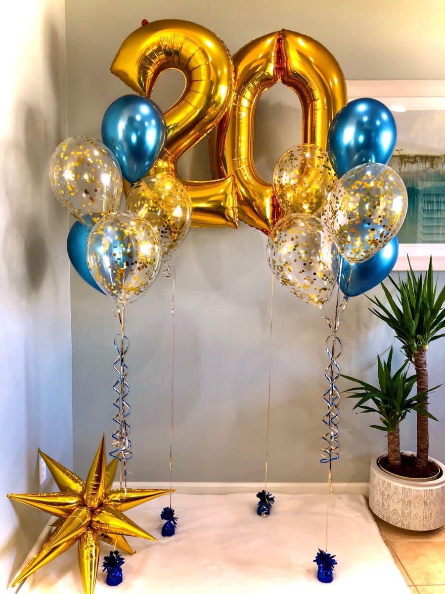 Elevate your celebrations with this 40-inch silver foil helium filled number balloon.