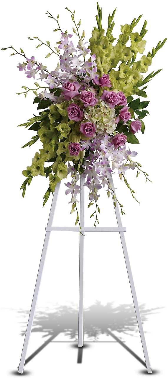 Express your heartfelt sentiments with this breathtaking funeral spray, so evocative of