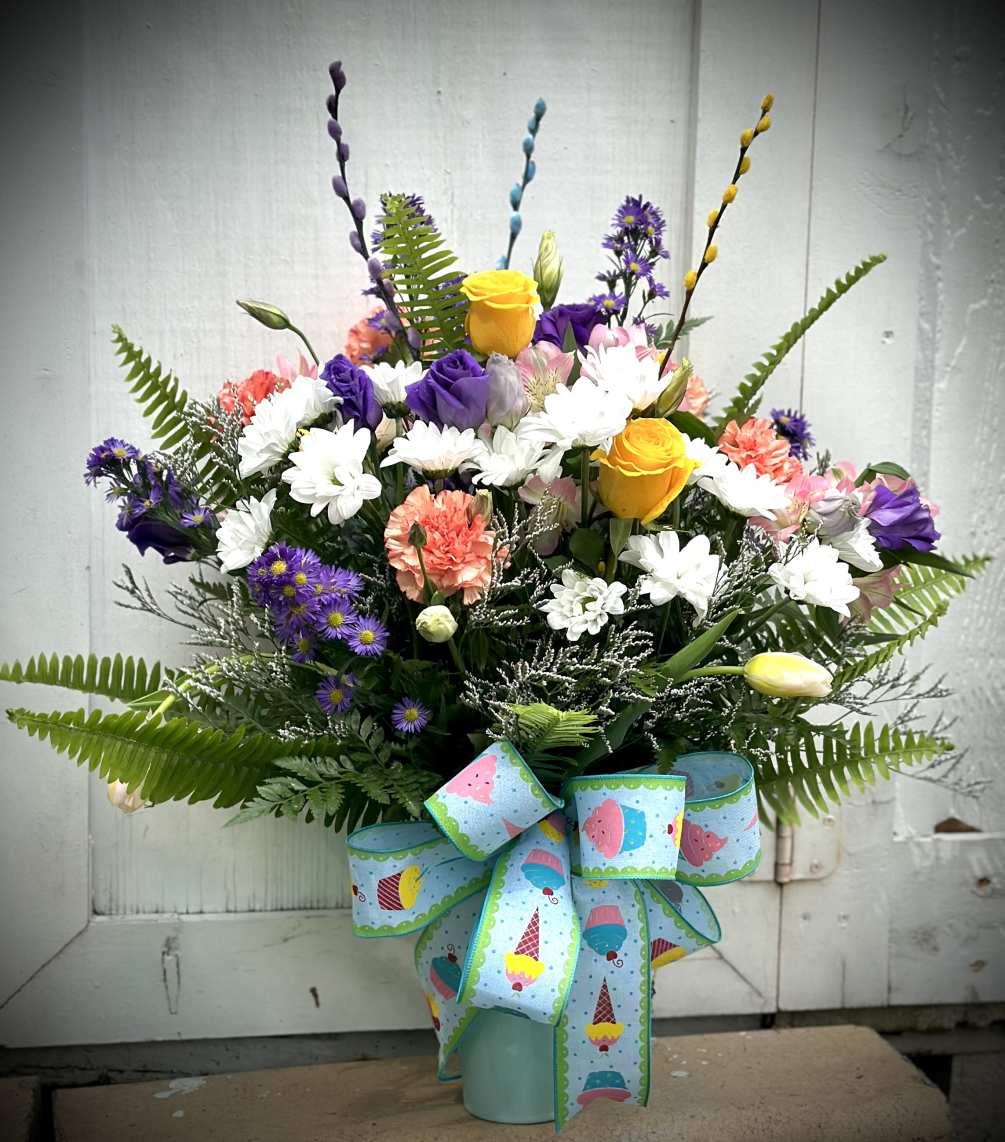 Introducing &quot;Meadow Melody&quot; &ndash; a delightful floral arrangement that celebrates the beauty