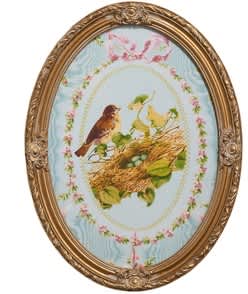 15.75&quot; VICTORIAN BIRD WITH NEST FRAMED WALL ART
Made of Resin, MDF and