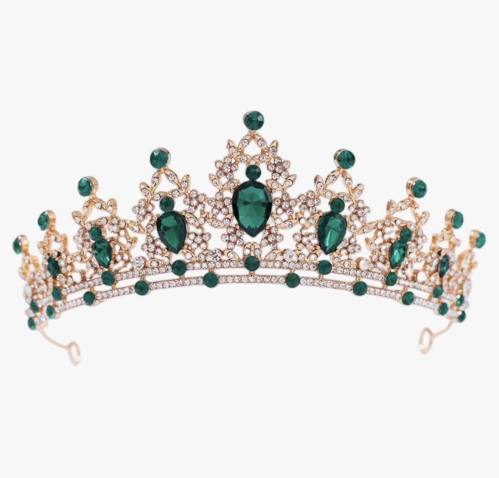 EMERALD GREEN TIARA PERFECT ADD ON FOR ANY ARRANGEMENT