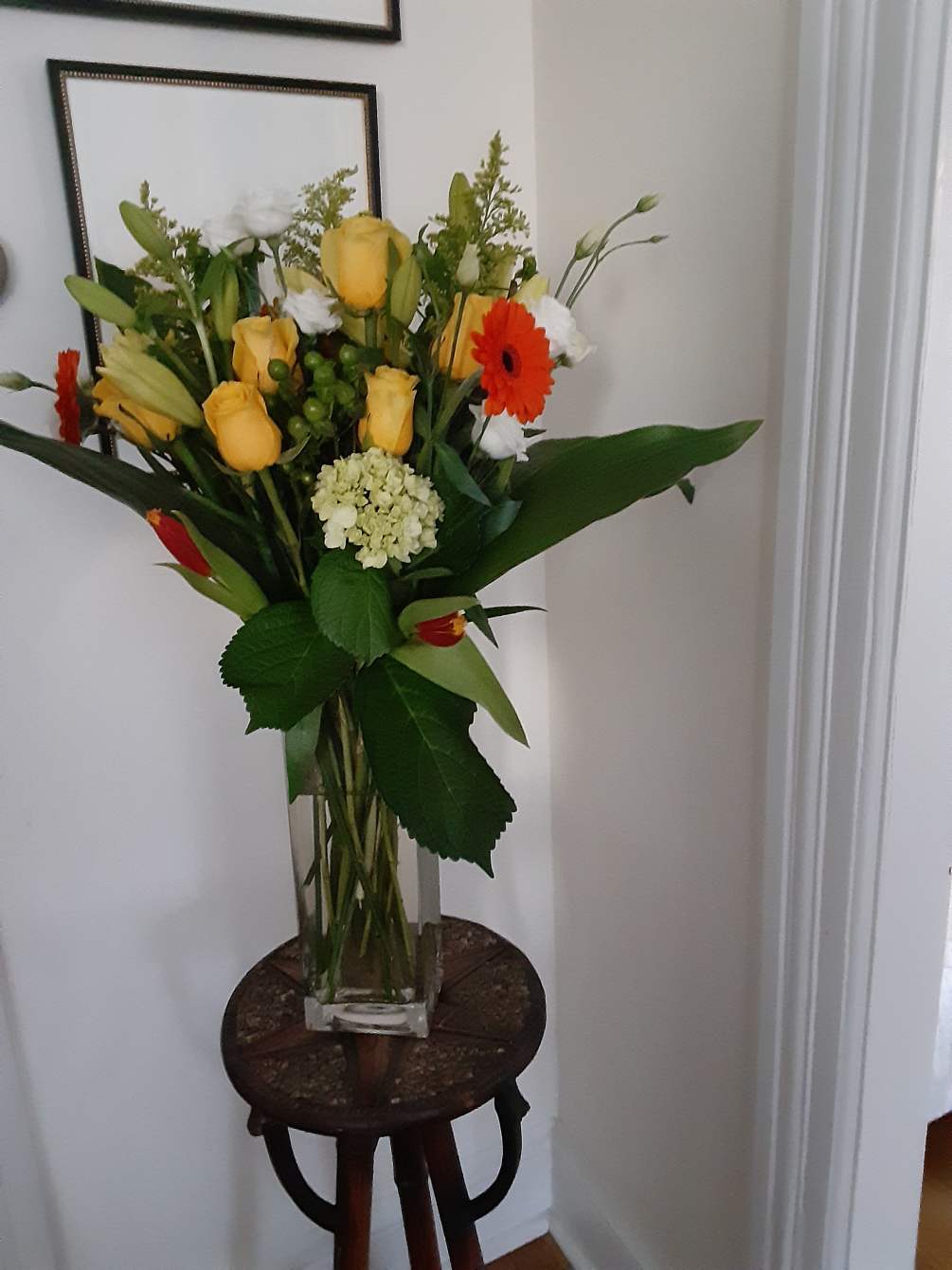 includes beautiful yellow roses