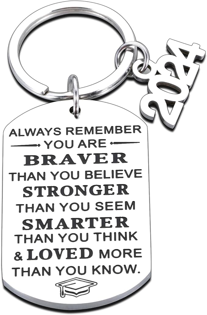 this inspirational keychain will go with them  every time they leave