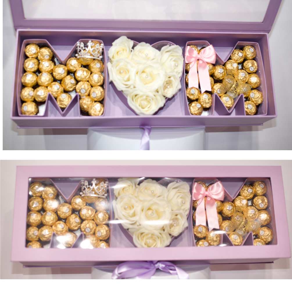 Our mom lavender box 
Part of Mother&rsquo;s Day catalog, white roses and