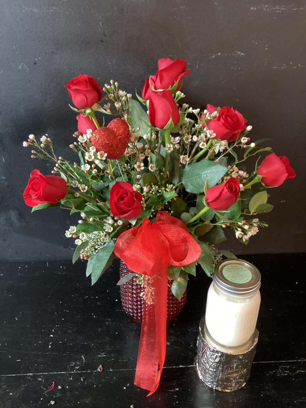 Roses vased