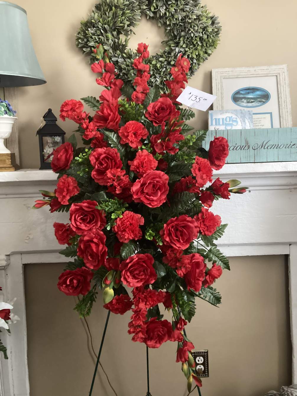 Red Silk Spray by Flowers For Keeps