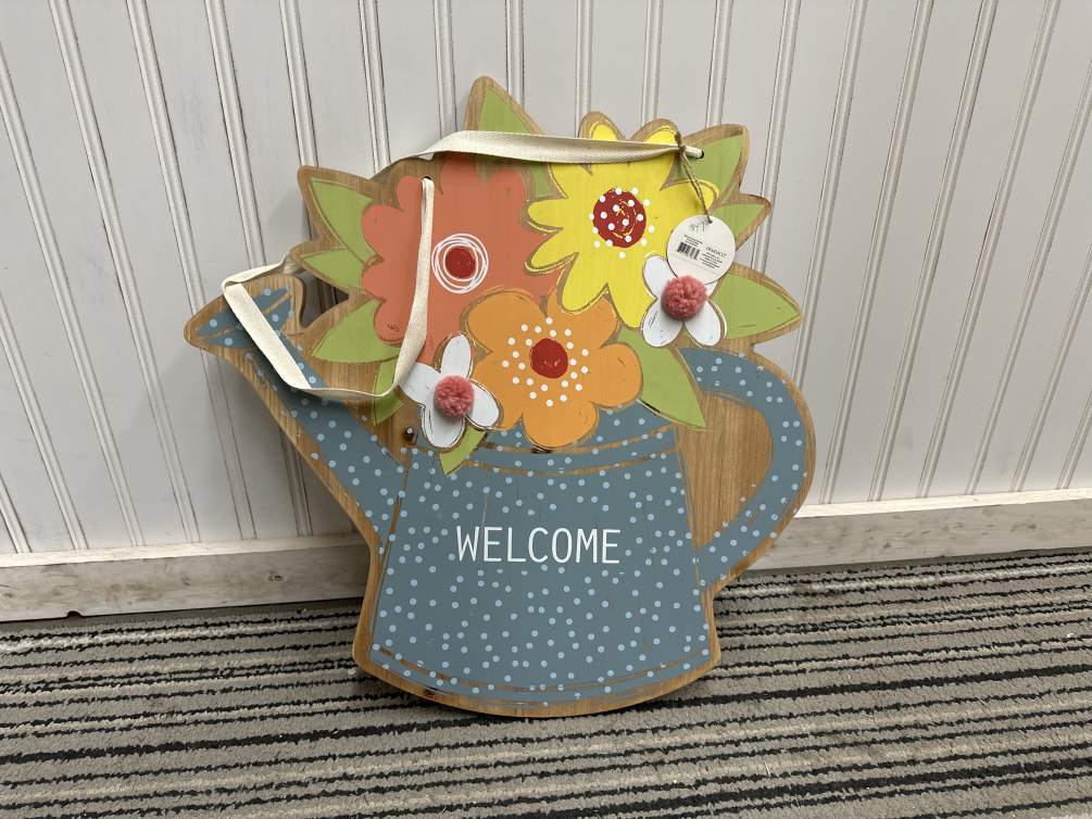 Watering can wooden sign 20&rdquo;