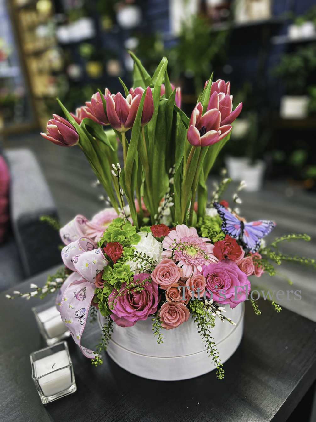 &quot;Dive into the serenity of spring with our enchanting arrangement &#039;Spring Charm&#039;.