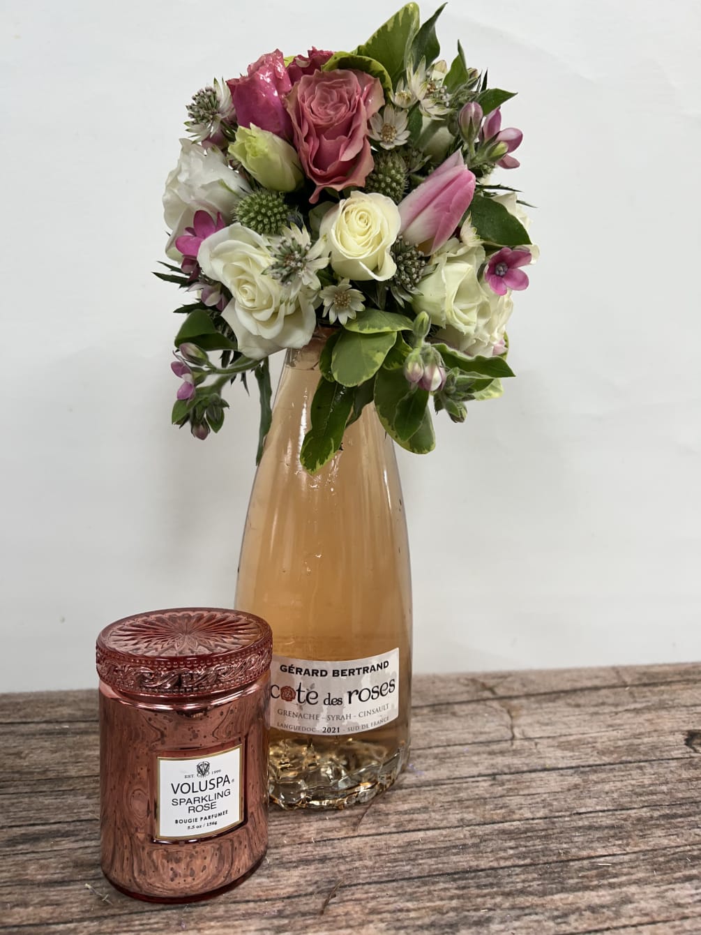 Pink Perfection! A perfect combo of ros&eacute; accented with a fresh floral