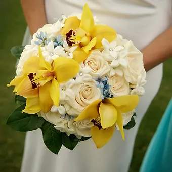 All bridal bouquets are custom designed for our brides, this is an