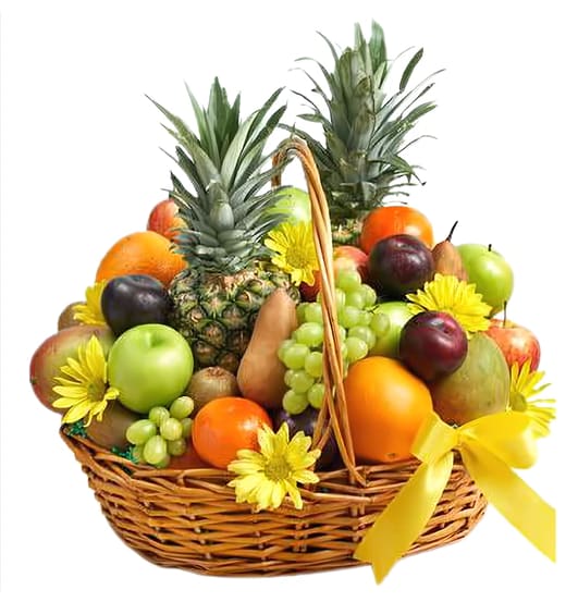 Fresh Organic Pineapples, Oranges, Grapes, Plums, Pears, Apples, Tangerines, Kiwi, Grapefruit, and