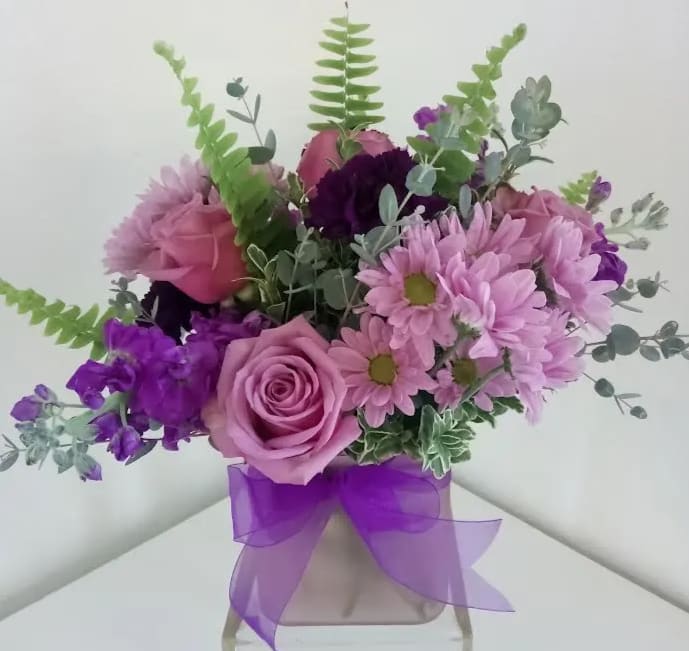An array af purple and lavender flowers