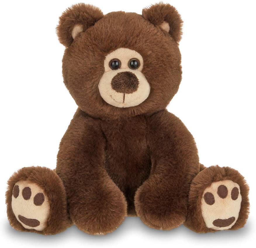Classically cute 11.5&quot; tall chocolate brown plush toy stuffed animal teddy bear