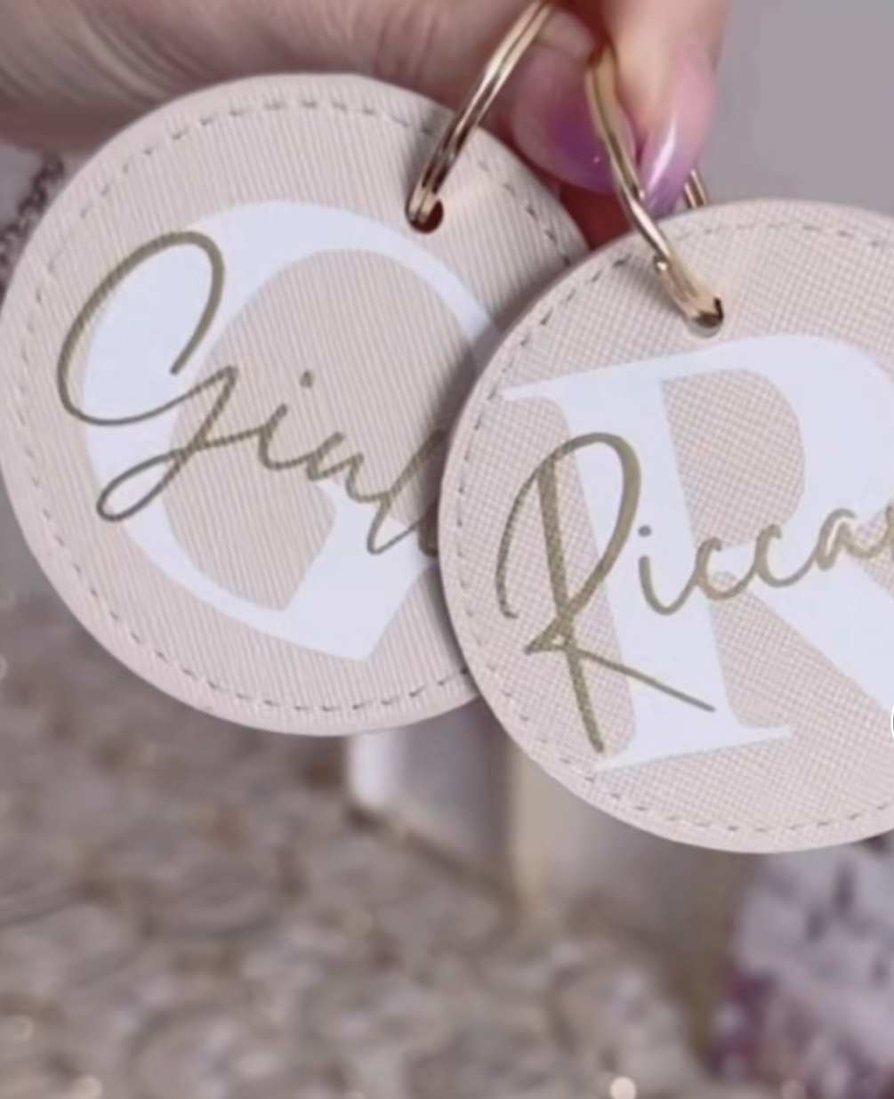 Personalised bag charm sale