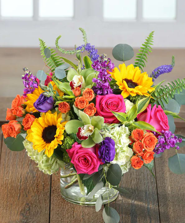 This bouquet gleams the virtue of a woman.  It is bright