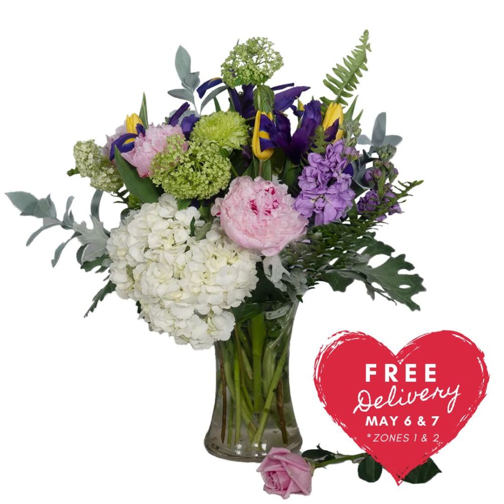 Spoil Mom with this modern arrangement in an elegant style arrangement of