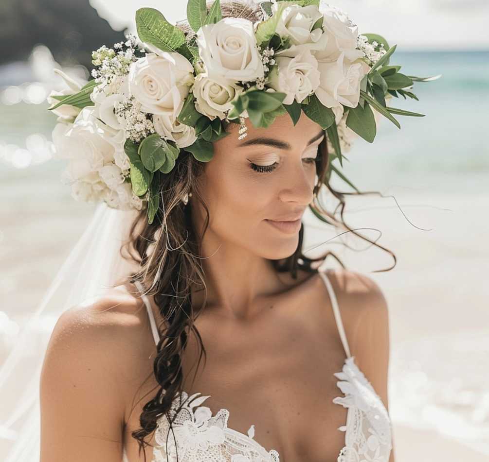 Bridesmaid flower crown discount